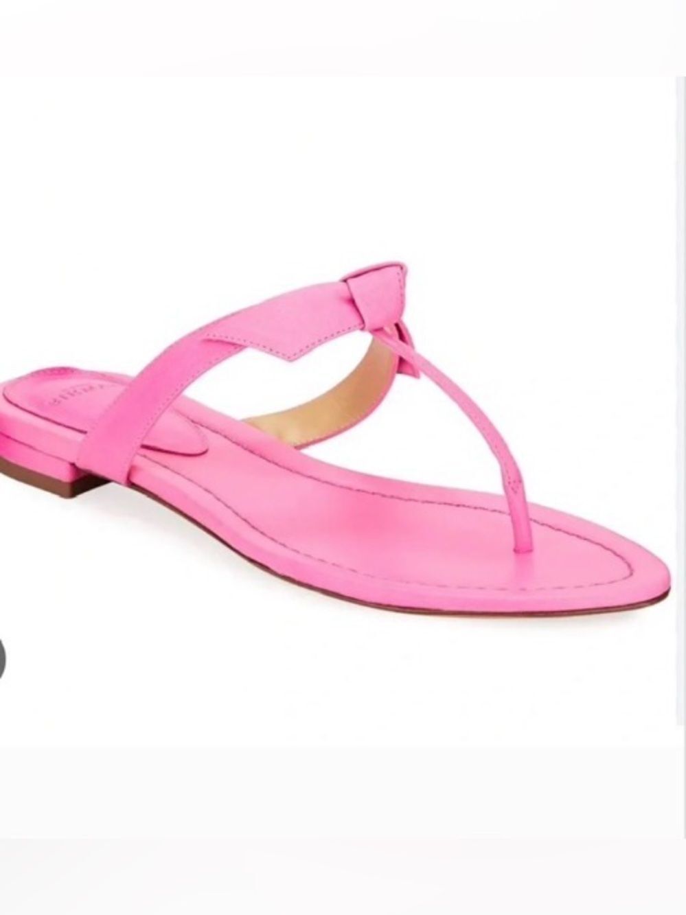 NEW Alexandre Birman Clarita Naked Pink Leather Flat Sandals 5